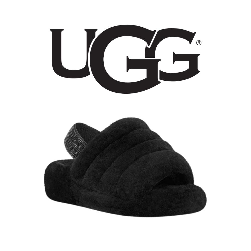 UGG- Fluff Yeah Bling Slide - Black - Size 12
